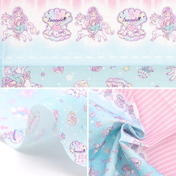 الأقمشة 『قماش مقطوع عالم صغير صغيرالأقمشة حورية البحر الثمينة TTF-03”