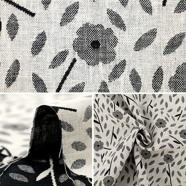 【数量5から】 生地 『う早この布 播州織 二重織ジャガード ザッカ ブラック UP5993-A』 COTTON KOBAYASHI コットンこばやし 小林繊維