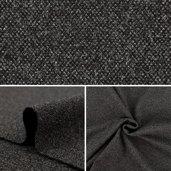 【数量5から】 生地 『ウールライクストレッチ メランジ風 ブラック WLLKS-ME-BK』 【ユザワヤオリジナル】