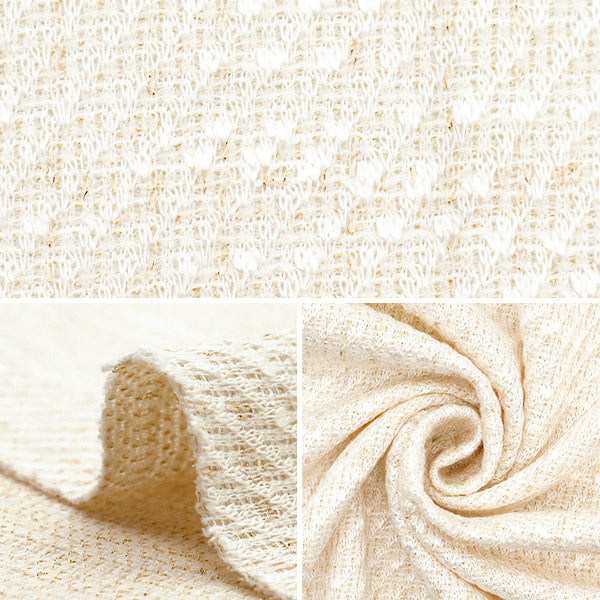 【数量5から】 生地 『ニットツイード ホワイト ZQ2347-1』 【ユザワヤオリジナル】