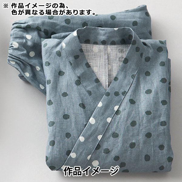 【数量5から】 生地 『ナニイロ リネン厚手 サークルポチョ 雫 EGX-11211-1B』 KOKKA コッカ