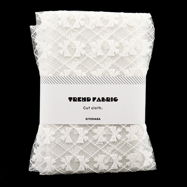 Tissu "courseRuban Tissu tendance Tissu coupé Env. 127 cm x 50 cm blanc TF-71c-W" KIYOHARA