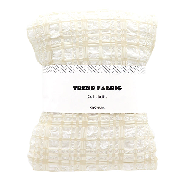 Tissu "Tendal tissu en relief Tissu coupé Env. 110 cm x 50cm Off-blanc TF-75C-OW" KIYOHARA