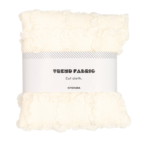 生地 『エンボス格子 トレンドファブリック カットクロス 約115cm×50cm オフホワイト TF-76C-OW』 KIYOHARA 清原
