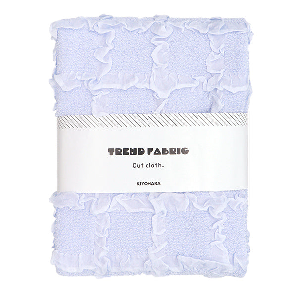 生地 『エンボス格子 トレンドファブリック カットクロス 約115cm×50cm ライトブルー TF-76C-LBL』 KIYOHARA 清原