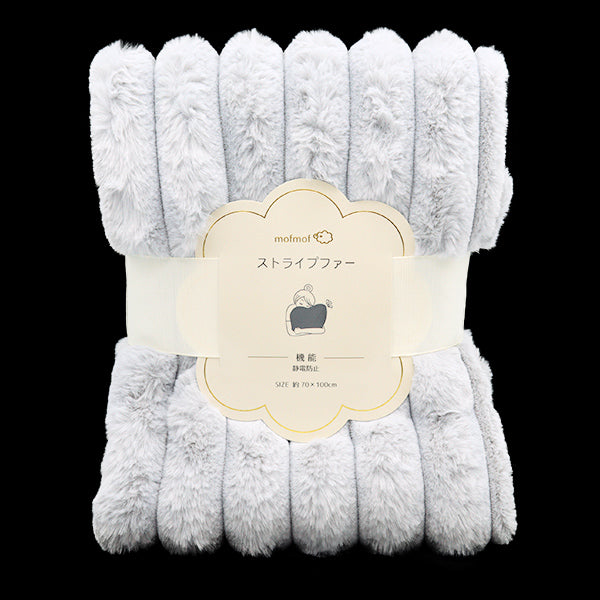 Fabric "Stripe fur Cut Cloth Myste Gray Approximately 70cm x 100cm C-SW-3-1GL"