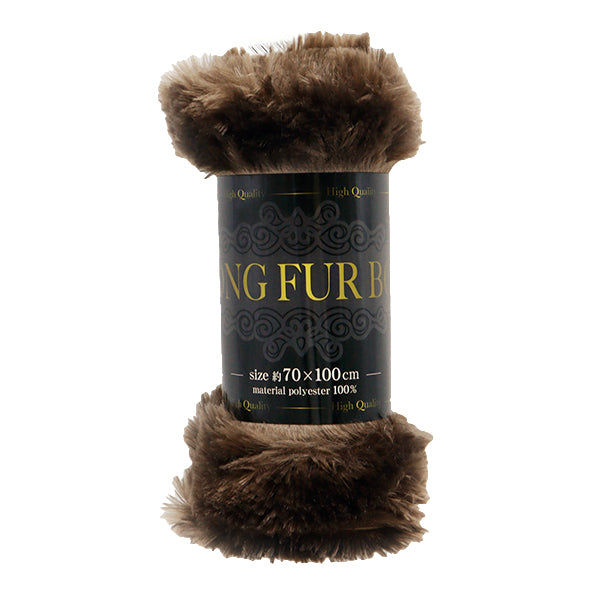 織物 “長皮草 剪布 棕色約70厘米x 100厘米C-7533-B"