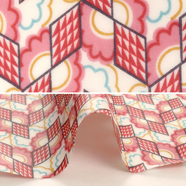 【数量5から】 生地 『LIBERTY リバティプリント ラミネート リフラクション レッド』 Liberty Japan リバティジャパン