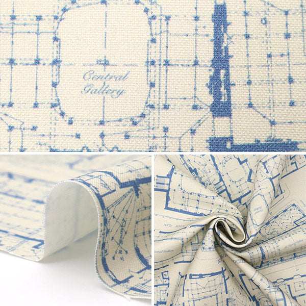 【数量5から】 生地 『リバティ・ファブリックス 11号帆布 ブループリンツ 1225106L-J25A』 Liberty Japan リバティジャパン