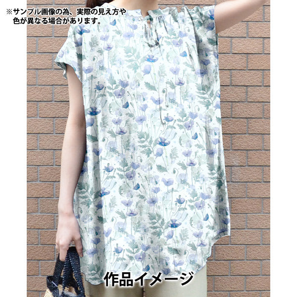 【数量5から】 生地 『リバティ・ファブリックス タナローン ガーデン・ポピーズ 363J7403-25DU』 Liberty Japan リバティジャパン