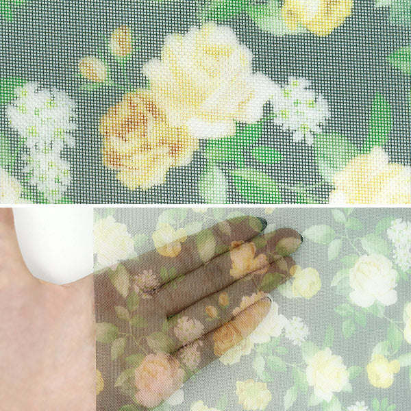 الأقمشة "تول طباعة"قماش مقطوع نمط الوردة الأصفر تقريبا. 70 سم × 98 سم C-TDP6260-06" 【Yuzawayaإبداعي】