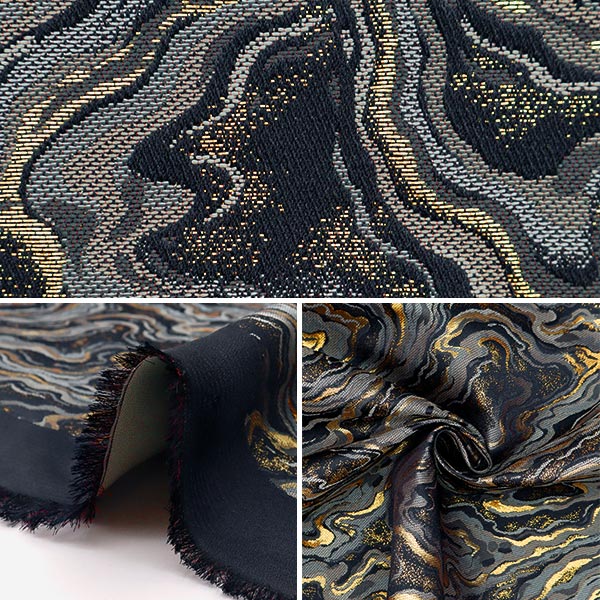 【数量5から】 生地 『金襴 寿四丁 黒 11-564-1』