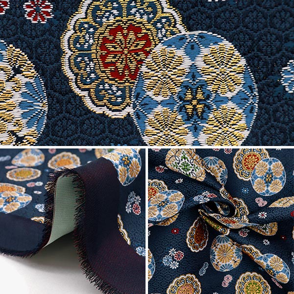 【数量5から】 生地 『金襴 寿四丁2号 深紫 159-2081-1』