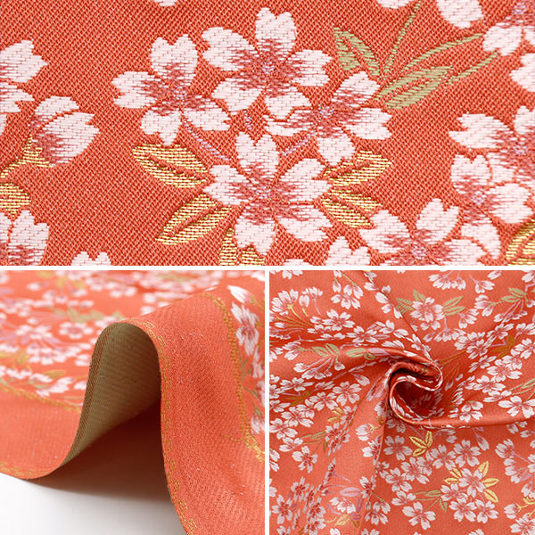 【数量5から】 生地 『金襴 洛レイ胴入 朱色 155-11092』