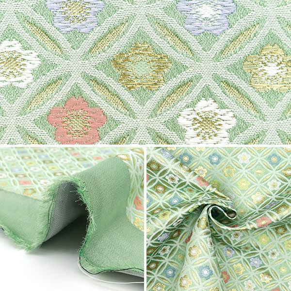 【数量5から】 生地 『金襴 あすか胴入 若草色 318-10709』
