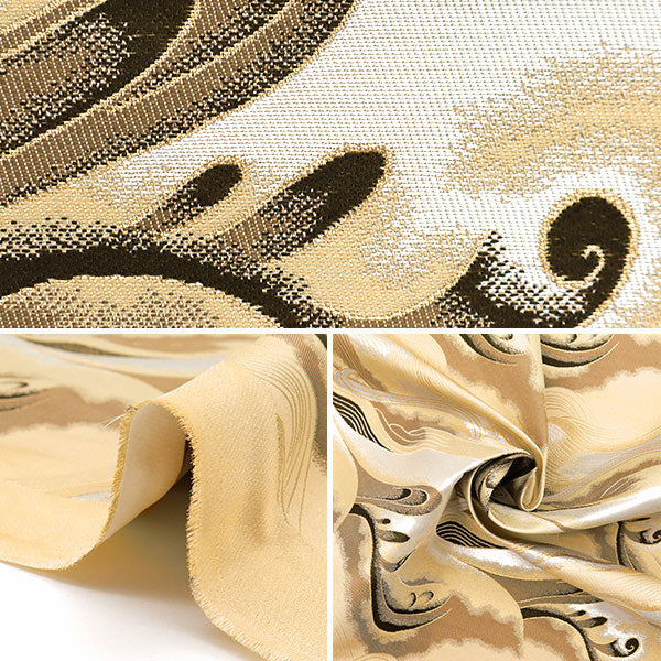 【数量5から】 生地 『金襴 あすか四丁 薄茶色 74-10673』