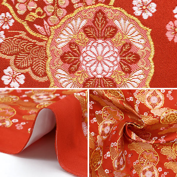 【数量5から】 生地 『金襴 あすか胴入4号 赤 1215-10733』