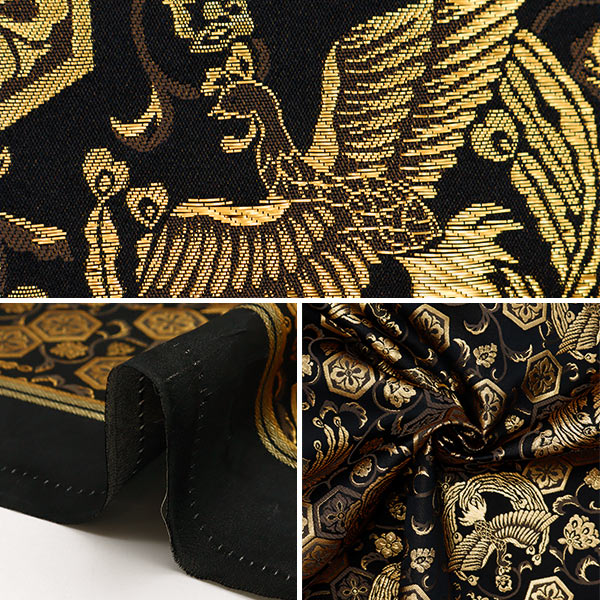 【数量5から】 生地 『金襴 琳派名物裂二丁 黒 2-111174』