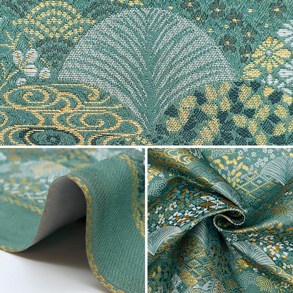 【数量5から】 生地 『金襴 洛レイ胴入 青碧 25-10442』