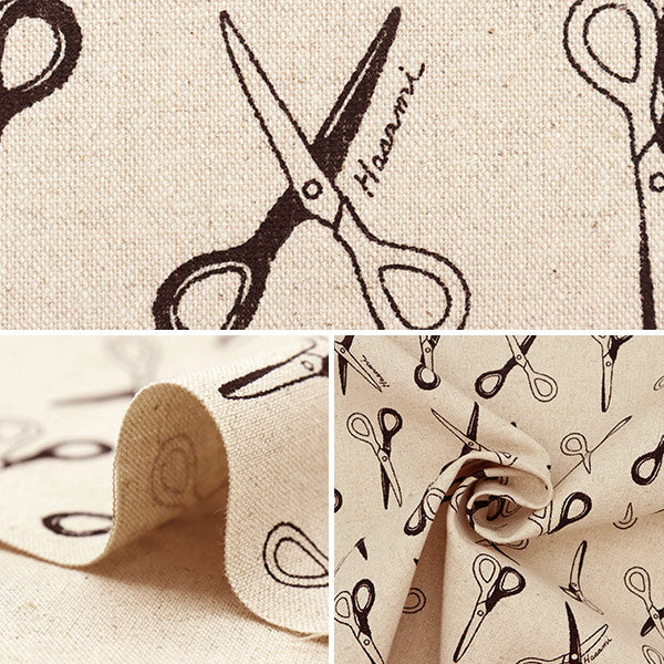 【数量5起】 織物 《棉麻帆布剪刀生成×黑85068-1-1》"