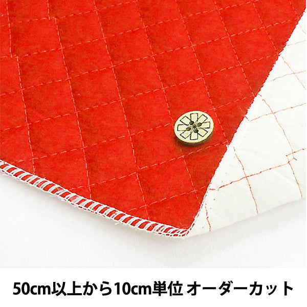 【数量5から】 生地 『シーチングキルティング K6298-55 レッド』