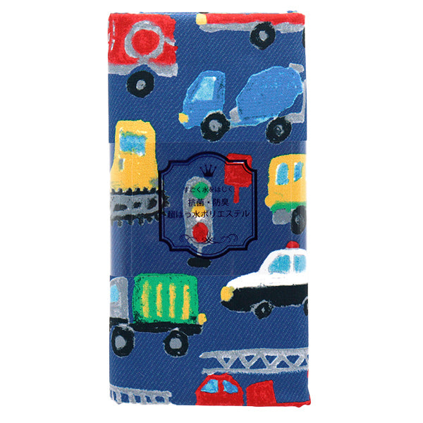 Tela "Antibacteriano, desodorizante, súper repelente al agua, repele el agua.Poliéster cortada Tela Aprox. 135 cm x 100 cm Crayon Car Navy C-HP-SC-CR-NV"