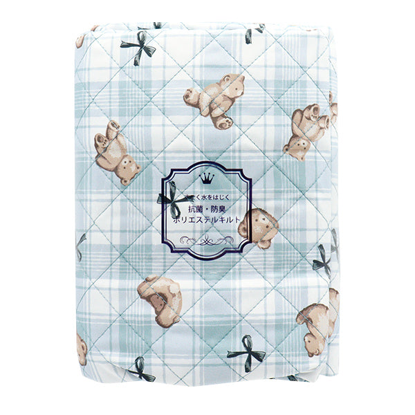 الأقمشة "لحاف بوليستر مضاد للبكتيريا ، حافز فائقة الماء الذي يصد الماء قماش مقطوع تقريبا. 128 سم × 80 سم تيدي الدب تحقق من الأزرق CQHP-SC-TE-Bl-bl"