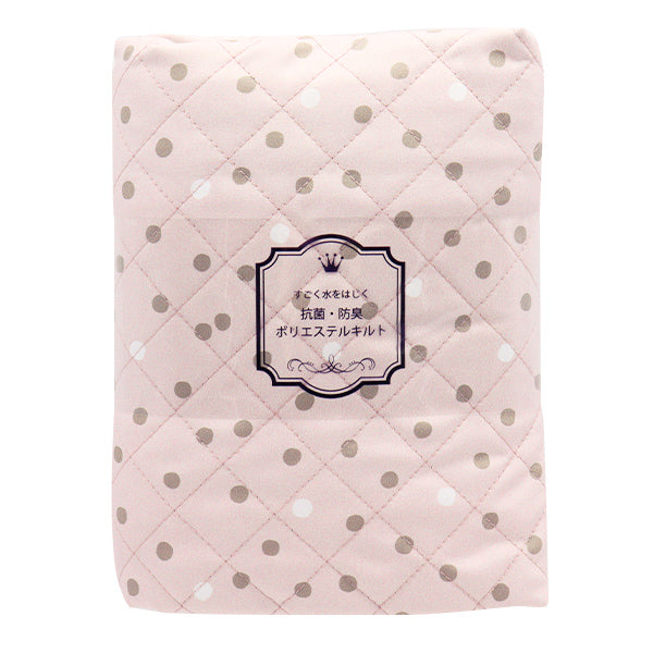 生地 『すごく水をはじく抗菌防臭超撥水ポリエステルキルト カットクロス 約128cm×80cm ドット ピンク CQHP-SC-DO-PK』