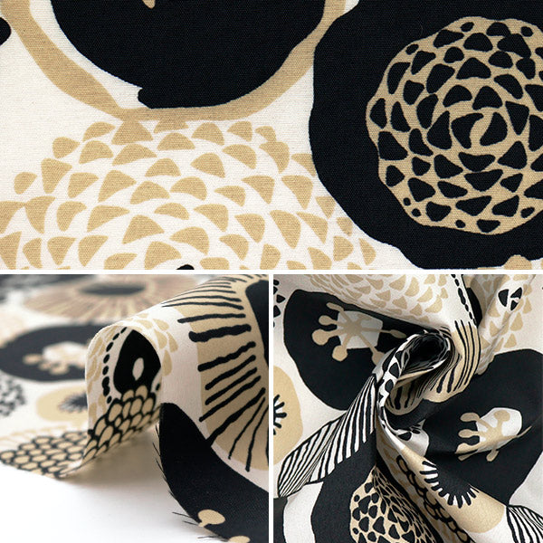 【数量5起】 織物 早这个布尼龙塔斯兰墨水蓝色的花黑色UP5946-A" COTTON KOBAYASHI