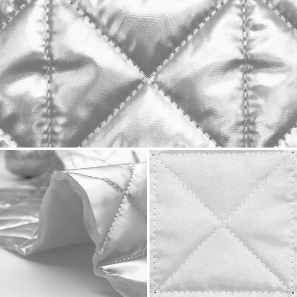 【数量5から】 生地 『メタリックキルト シルバー HMF-18H-SV』 KIYOHARA 清原