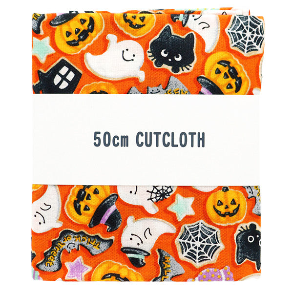 Tela "Ducha de la pelusa de Halloween cortada Tela Aproximadamente 110 cm x 50 cm de naranja C-AP45101-2A"