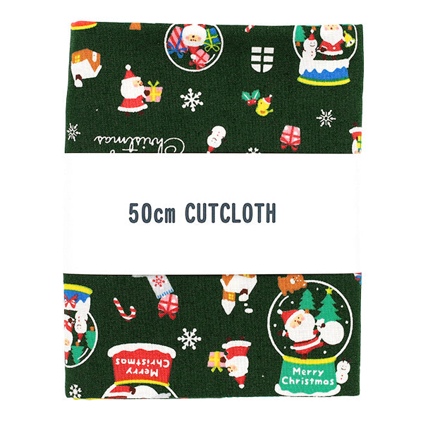Fabric 『Sheeting Christmas Approx. 110cm x 50cm Green C-AP55102-2A"