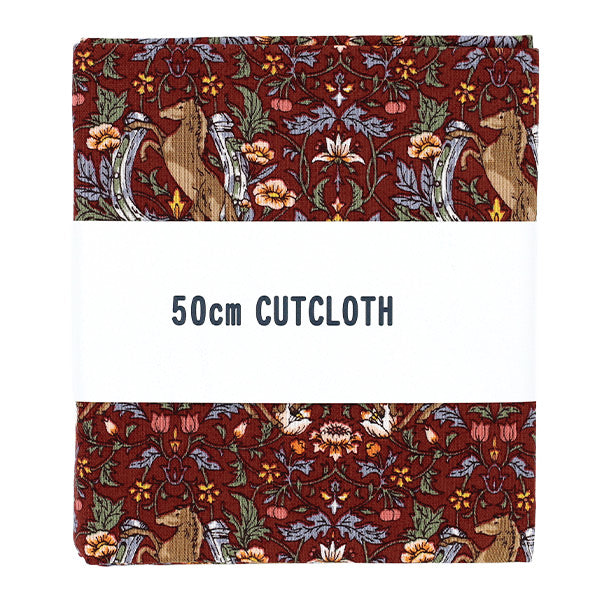 生地 『シーチング ホースフラワー カットクロス 約110cm×50cm レッド C-AP55103-2C』
