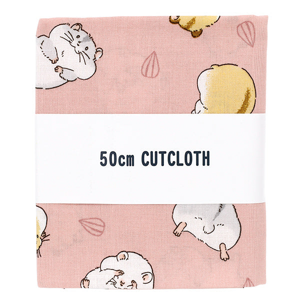 生地 『シーチング ハムスター カットクロス 約110cm×50cm ピンク C-AP55903-2D』
