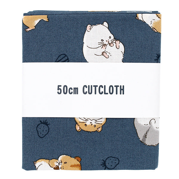 生地 『シーチング ハムスター カットクロス 約110cm×50cm ネイビー C-AP55903-2E』