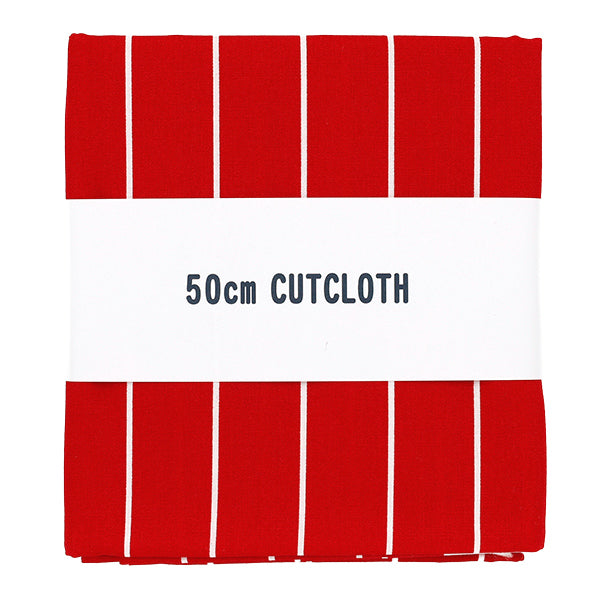 生地 『ブロード ユニフォームストライプ カットクロス 約110cm×50cm 赤×白 C-SP5400-C』