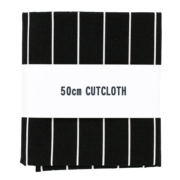 生地 『ブロード ユニフォームストライプ カットクロス 約110cm×50cm 黒×白 C-SP5400-I』