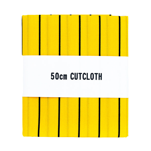 生地 『ブロード ユニフォームストライプ カットクロス 約110cm×50cm 黄×黒 C-SP5400-D』