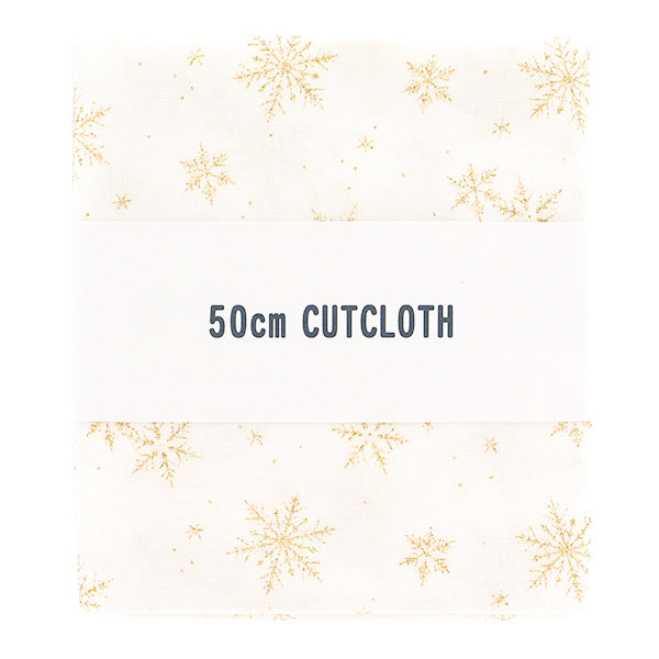 الأقمشة "طباعة عيد الميلاد" قماش مقطوع ندفة الثلج تقريبا. 110 سم × 50 سم الذهب الأبيض C-DX11840L-A"