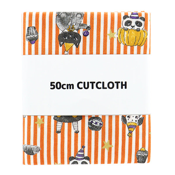 Tissu 『siège Stripe d'Halloween Tissu coupé Environ 110 cm x 50 cm Orange C-YG-76020-1A" KOKKA