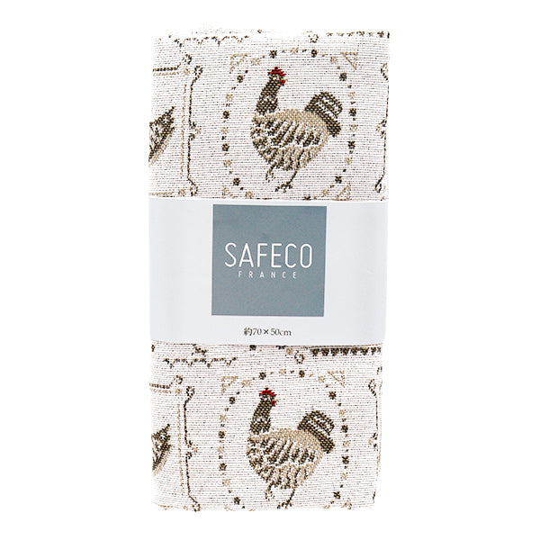 Tela "SafeCo Jacquard cortada Tela Pouls White x marrón aprox. 70 cm x 50 cm c-poulse blan"