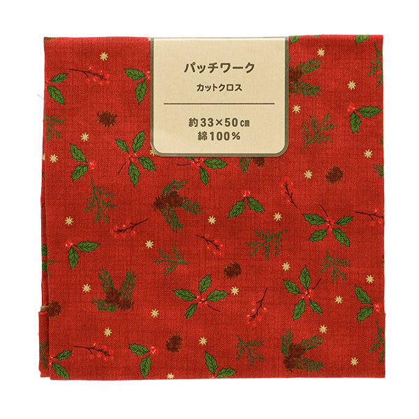 Tissu 『patchwork Tissu coupé Environ 33 cm x 50 cm de Noël pin rouge C-dx10619l-c"