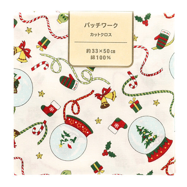 Tela 『Acolchado cortada Tela Aproximadamente 33 cm x 50 cm de nieve navideña Cúpula blanca C-DX10620L-A"