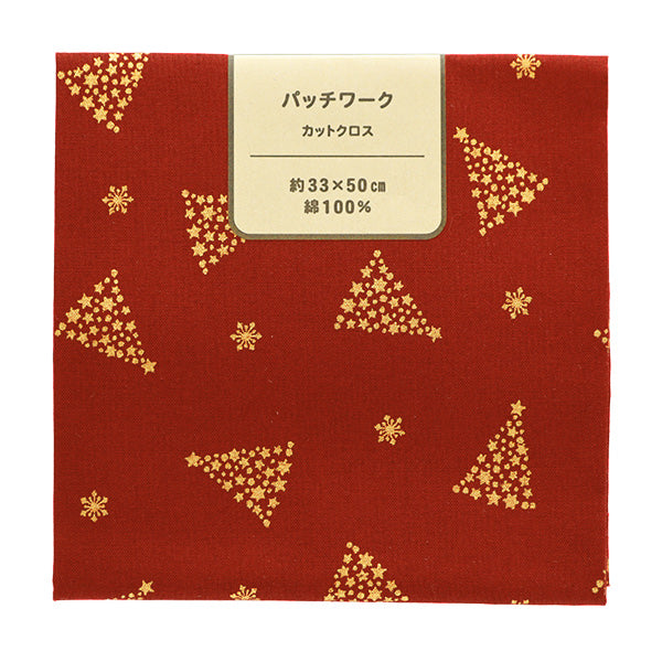 Tela 『Acolchado cortada Tela Aproximadamente 33 cm x 50 cm de cristal de nieve de Navidad Red C-7113-6b"