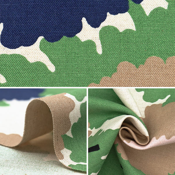 【数量5から】 生地 『う早この布 綿麻キャンバス ネーブル アイボリー地 UP5933-C』 COTTON KOBAYASHI コットンこばやし 小林繊維