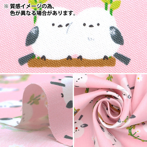 【数量5から】 生地 『オックス シマエナガ サックス AP51104-1C』