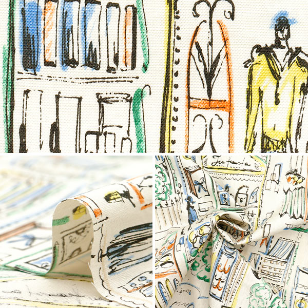 【数量5から】 生地 『ブロード ブティッククローゼット エアータンブラー加工 キナリ AP52802-1A』