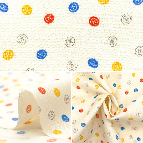 【数量5から】 生地 『スケア ホーミーコレクション ボタン アイボリー DH10655L-A』