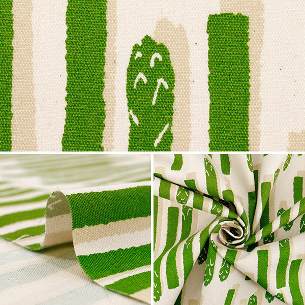 【数量5起】 織物 『牛津布 芦笋条纹绿色850552-1-1"