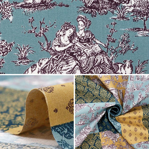 【数量5から】 生地 『シーチング アイデリックポエム グリーン COCO-2504-1B』